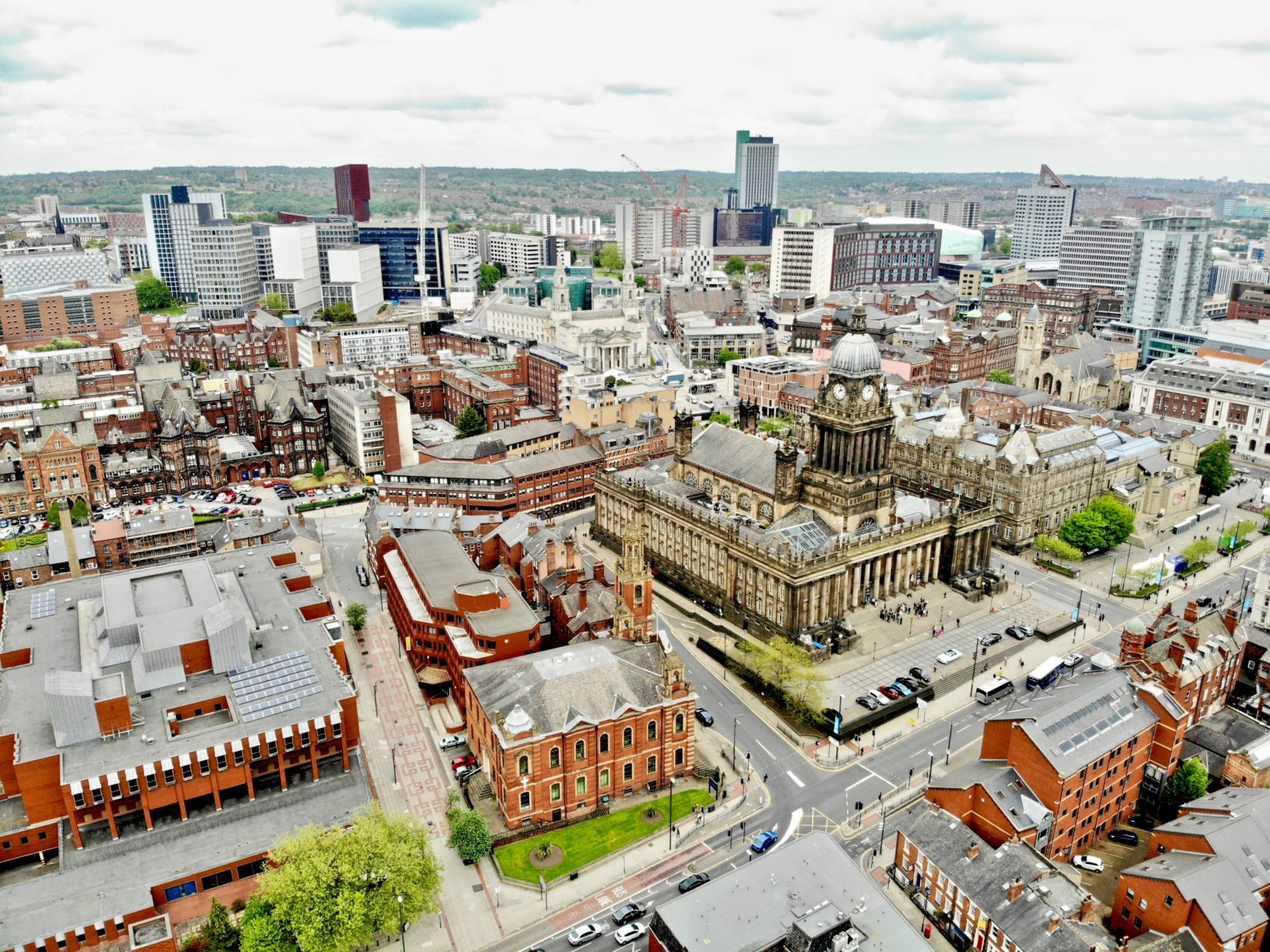 Leeds city by drone